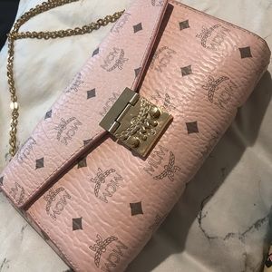 Mcm pink shoulder bag